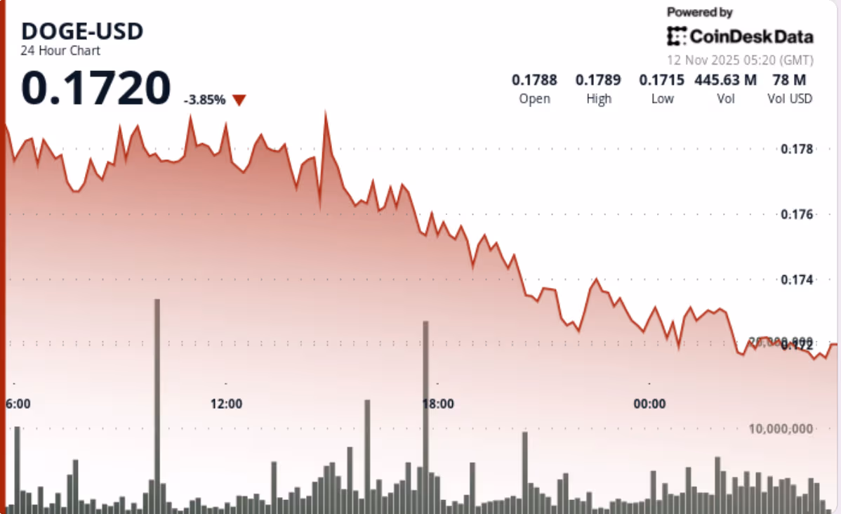 نمودار قیمت دوج کوین